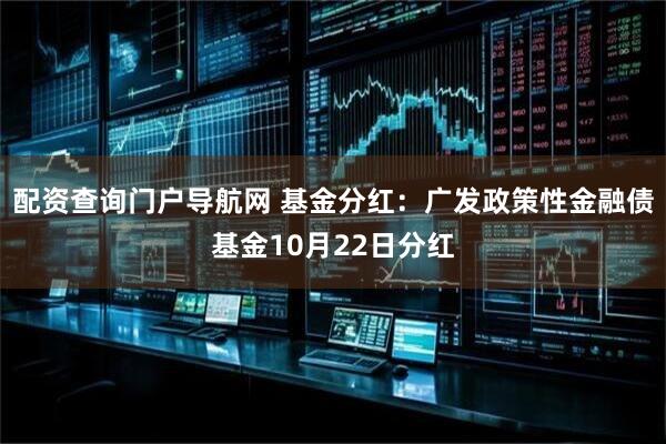 配资查询门户导航网 基金分红：广发政策性金融债基金10月22日分红